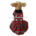 Wholesale Scotland Plaid Decorative Border Dog Skirt with Black Collar